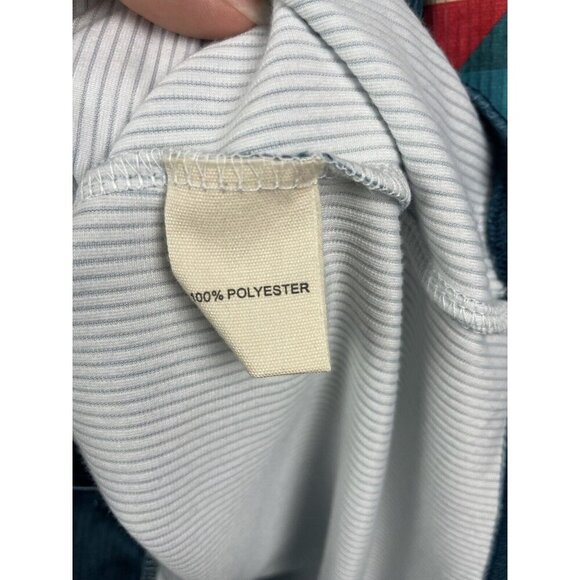 Rowdy‎ Crowd Blue Western Aztec Soft Ribbed Velvet Long Sleeve Button Up Shirt L - Picture 3 of 6